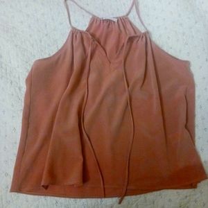 Sage the label rose colored flowy tank